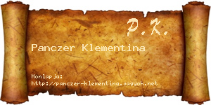 Panczer Klementina névjegykártya